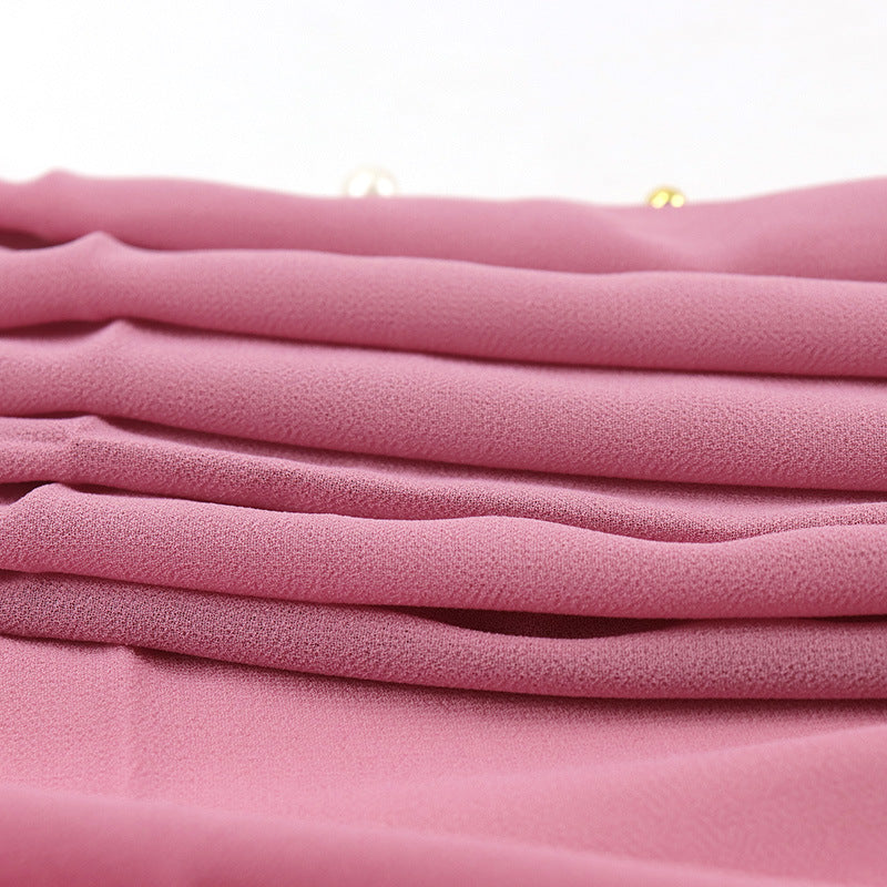 Chiffon nail pearl scarf hijab - ItalianaLuxe