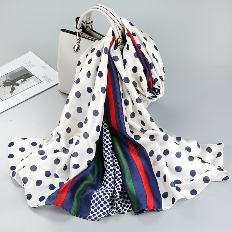 Dot printed silk scarf - ItalianaLuxe