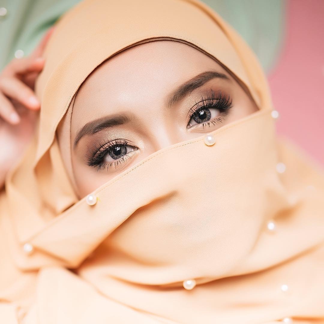 Chiffon nail pearl scarf hijab - ItalianaLuxe