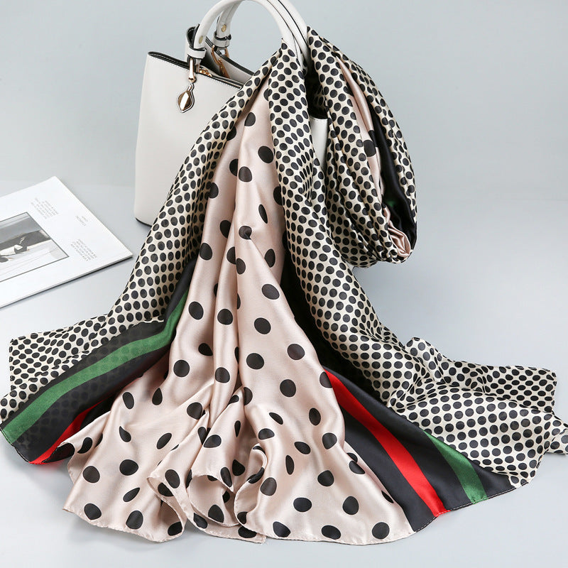 Dot printed silk scarf - ItalianaLuxe